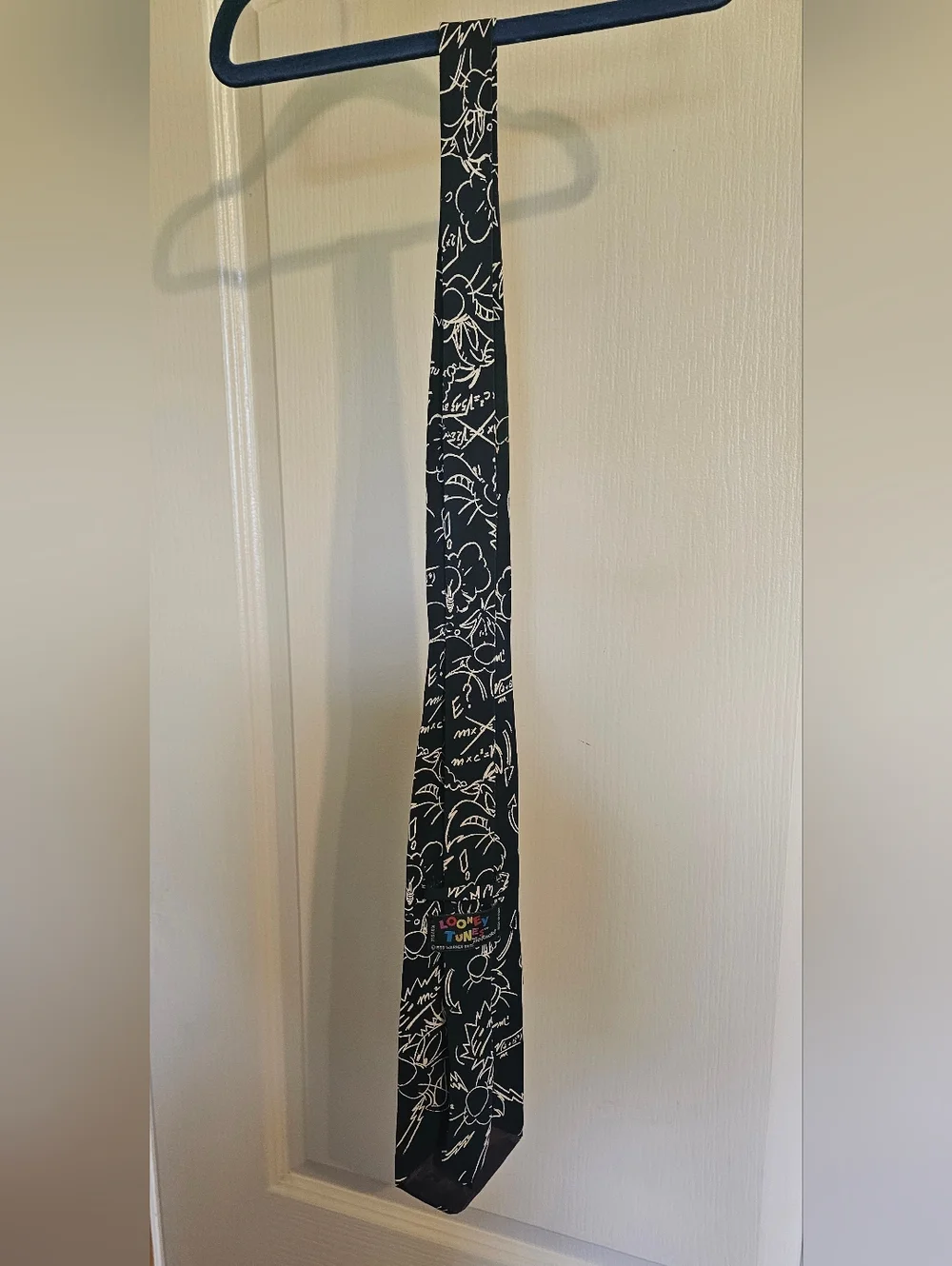 Vintage 1993 Looney Tunes Sylvester Mathematics Tie 100% Silk Made In Italy